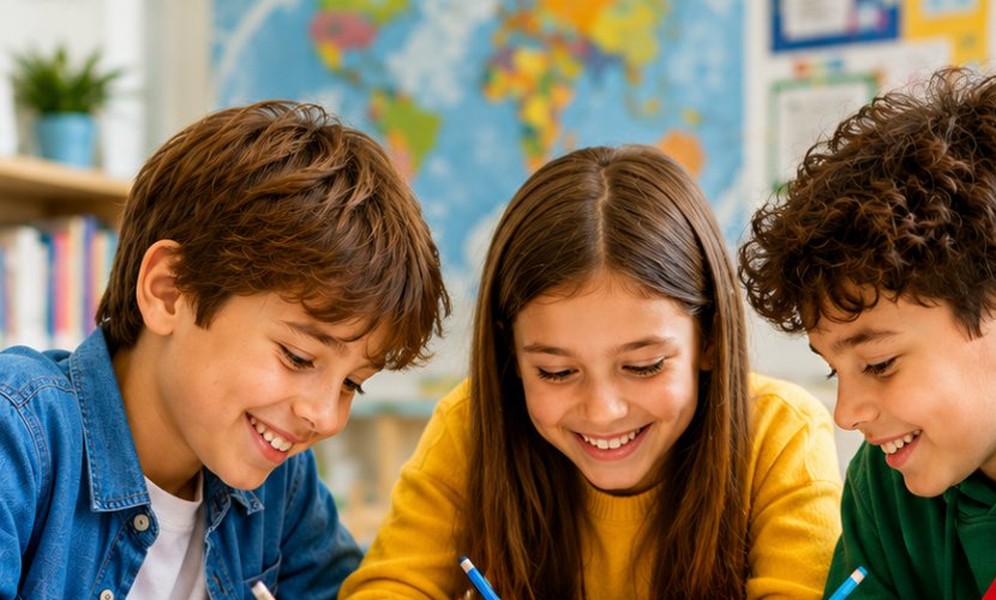 Young Learners durante un'attività di studio